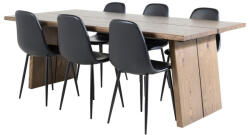  Étkezőgarnitúra Dallas 1841 (Sötét tölgy + Fekete)