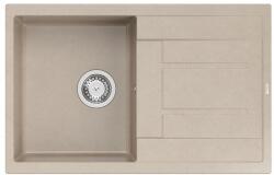 Quadron 1381 - Quadron MORGAN 111 gránit mosogató (780x500 mm, 1 medence+csepegtető ) pearl beige (1381)