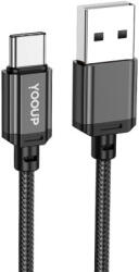 YOOUP L07a Usb Type-c Kábel 3a 2 Méter Fekete