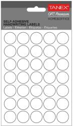 Tanex Etichete autoadezive rotunde, 19 mm, 350 buc/set, alb, TANEX (TX-OFC-131-WH)
