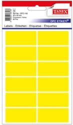 Tanex Etichete autoadezive, 23x50 mm, 60 buc/set, galben, TANEX (TWOFC118Y)