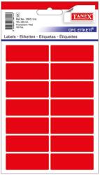 Tanex Etichete autoadezive, 19x50 mm, 70 buc/set, rosu, TANEX (TWOFC114R)