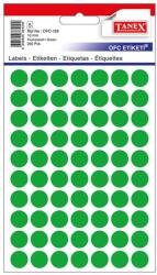 Tanex Etichete autoadezive rotunde, 13 mm, 350 buc/set, verde, TANEX (TWOFC129G)