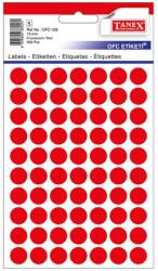 Tanex Etichete autoadezive rotunde, 13 mm, 350 buc/set, rosu, TANEX (TWOFC129R)