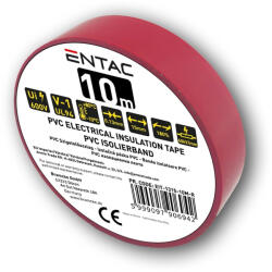Entac Szigetelőszalag 0, 13x15mm piros 10m Entac (AVI EIT 1315 10M R)