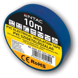 Entac Szigetelőszalag 0, 13x19mm kék 10m Entac (AVI EIT 1319 10M BL)