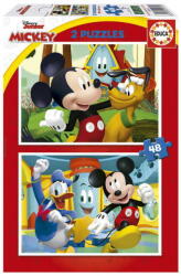 Educa Puzzle Mickey egér - A móka háza 2x48 db-os (19312) (19312)