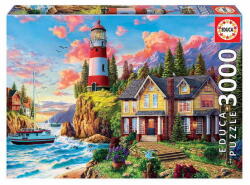 Educa Puzzle 3000 db-os Világítótorony az óceán mellett (185074) (185074)