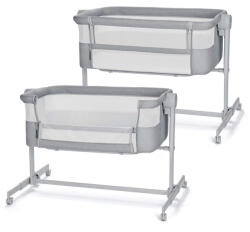 Kinderkraft NESTE UP2 Állítható Magasságú Gyermekágy Full Light Grey - Multifunkciós Babaágy, Oldalrács Nélkül, Kényelmes és Biztonságos