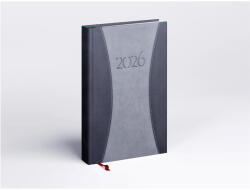 Realsystem Határidőnapló Prémium A B/5, heti krémszínű lapokkal szürke Realsystem 2026 - vegyesbolt