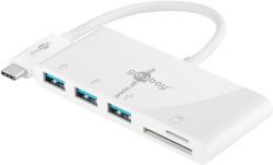 Goobay USB-C adapter - kártyaolvasó és 3db 3.0 USB