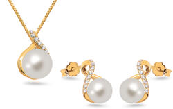 Heratis Forever Zarah arany gyöngy szett cirkonokkal IZ12168S