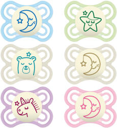 MAM Játszócumi Perfect night, Világítós szilikon lapított (méret: 1) 2 - 6 hó - perfectlife