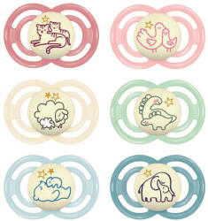 MAM Játszócumi Perfect night, Világítós, megújult! szilikon lapított (méret: 3) 16+ hó - perfectlife