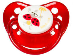 Baby Bruin Játszócumi Katica, piros szilikon fogszabályzós (méret: 1) 0 - 6 hó - perfectlife
