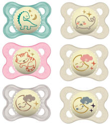 MAM Játszócumi Night, Világítós szilikon lapított (méret: 1) 2 - 6 hó - perfectlife