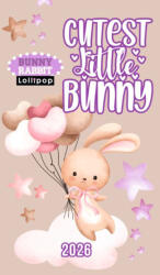 Lizzy Calendar Zsebnaptár Álló Lollipop Bunny Rabbit 2026 (LC21705)