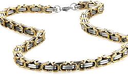 HARAHU UQ-38756 férfi nyaklánc - Arany / Ezüst / 80cm KP38756