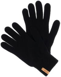 Vlnka Merino gyapjúból készült ujjas kesztyűk fekete méret M