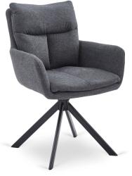 Klubfotel Forgatható étkezőszék PAUL, sötétszürke