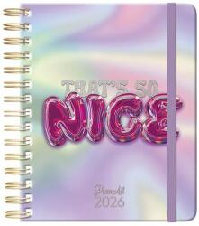 Planall Határidőnapló PLANALL Midi B/6 heti spirálos keményfedelű gumis Nice 2026 (21576) - fotoland