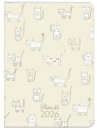 Planall Zsebnaptár PLANALL B/6 heti álló fehér lapos aranyozott Catto 2026 (21547) - fotoland