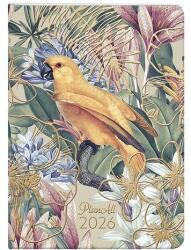 Planall Zsebnaptár PLANALL B/6 heti álló fehér lapos aranyozott Parrot 2026 (21543) - fotoland