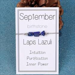 HARAHU Brățară cu piatră de naștere - Septembrie / Lapis Lazuli KP38762