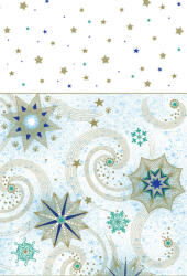 Pol-Mak Karácsony Stars and Twirls papír asztalterítő 120x180 cm (PKK758354)