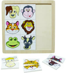 Fa Puzzle felező, párosító játék Kutyás B