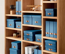 Leitz Iratpapucs, karton, 100 mm, LEITZ "Puro", óceánkék (24710068) - iroszer24