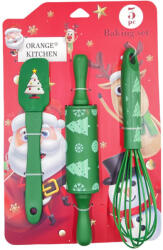  Szilikon spatula szett, zöld, karácsonyfa, 3 db-os (T14003)