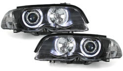 KITT Lightning Első lámpák BMW E46 2d 98-01 _ 2 körgyűrű _ fekete (SWB11EB)