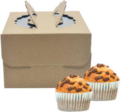  Natúr színű papír süteményes doboz - Nagy