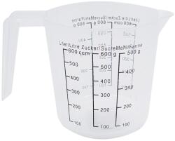  600 ml-es műanyag mérőkancsó, mérőpohár