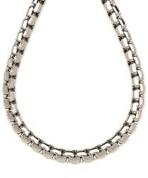 R. M. ékszer Orvosi acél ezüstszínű dobozlánc nyaklánc 45 cm (000453)