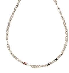 R. M. ékszer Orvosi acél ezüstszínű lapított ovál lánc 45 cm (000473)