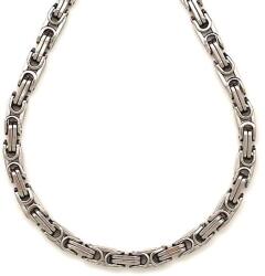 R. M. ékszer Orvosi acél masszív ezüstszínű bizánci lánc 45 cm (000479)