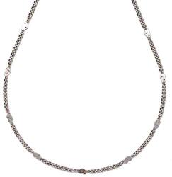 R. M. ékszer Orvosi acél finom ezüstszínű lánc korong díszítéssel 45 cm (000220)