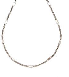 R. M. ékszer Orvosi acél ezüstszínű díszszemes lánc 45 cm (000475)