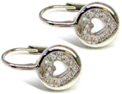 Kristályos Szívecske KRISTÁLYOS SZÍVECSKE ezüst fülbevaló (5 éves kortól tinédzser korig) (2025100807)