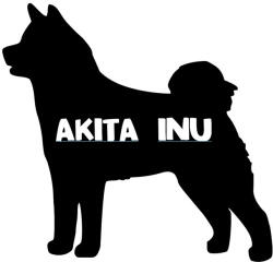 matrica. shop Akita Inu névvel matrica