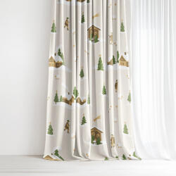 Goldea draperie de crăciun 100% bumbac - colinde de crăciun 140x150 cm