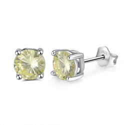 BeSpecial Cercei argint 925 placati cu rodiu cu zirconiu peridot (ERR89)