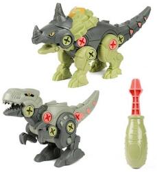 Toi-Toys Set 2 Dinozauri Demontabili cu Surubelnita Inclusa Toi-Toys TT43965Z