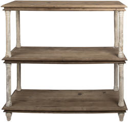 Clayre & Eef Consola lemn maro alb 110x40x113 cm (5H0698W)
