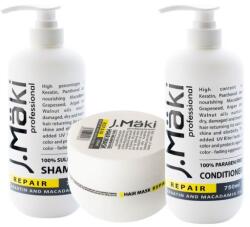 J. Maki Professional Set J. Mäki Professional Sampon Repair 750ml + Balsam Repair 750ml + Tratament Masca 500ml