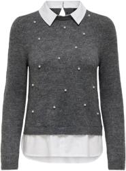 ONLY Pulover Onldolly Ls Woven Mix Pearl Pull Knt 15353350 BS000087 medium grey melange