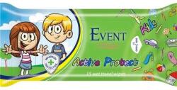Event Влажни кърпи за ръце Event - Kids Active Protect, зелени, 15 броя (2EV07KD00102GR015A) - baby