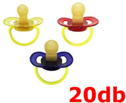  Hopp Játszócumi Világítós, 20 db-os gyűjtő latex cseresznye (méret: 2) 6+ hó (20 db/kr) - perfectlife